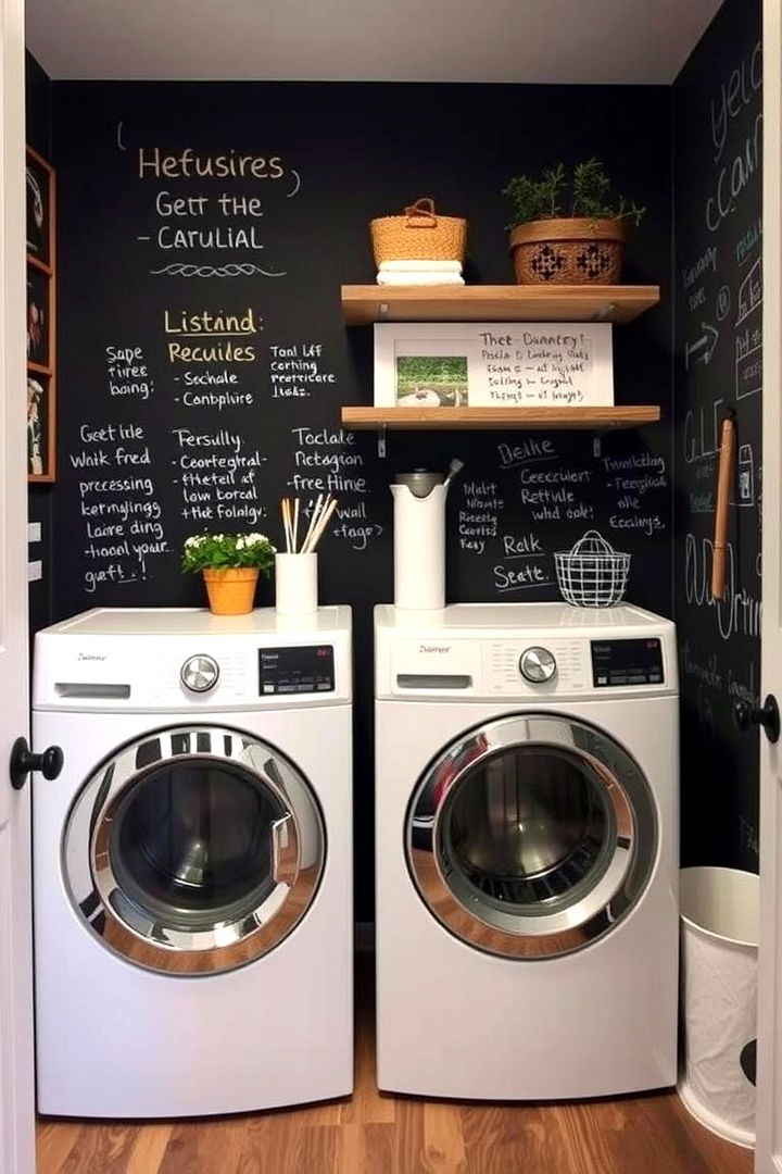 Chalkboard Walls for Creativity - 22 Laundry Room Decor Ideas
