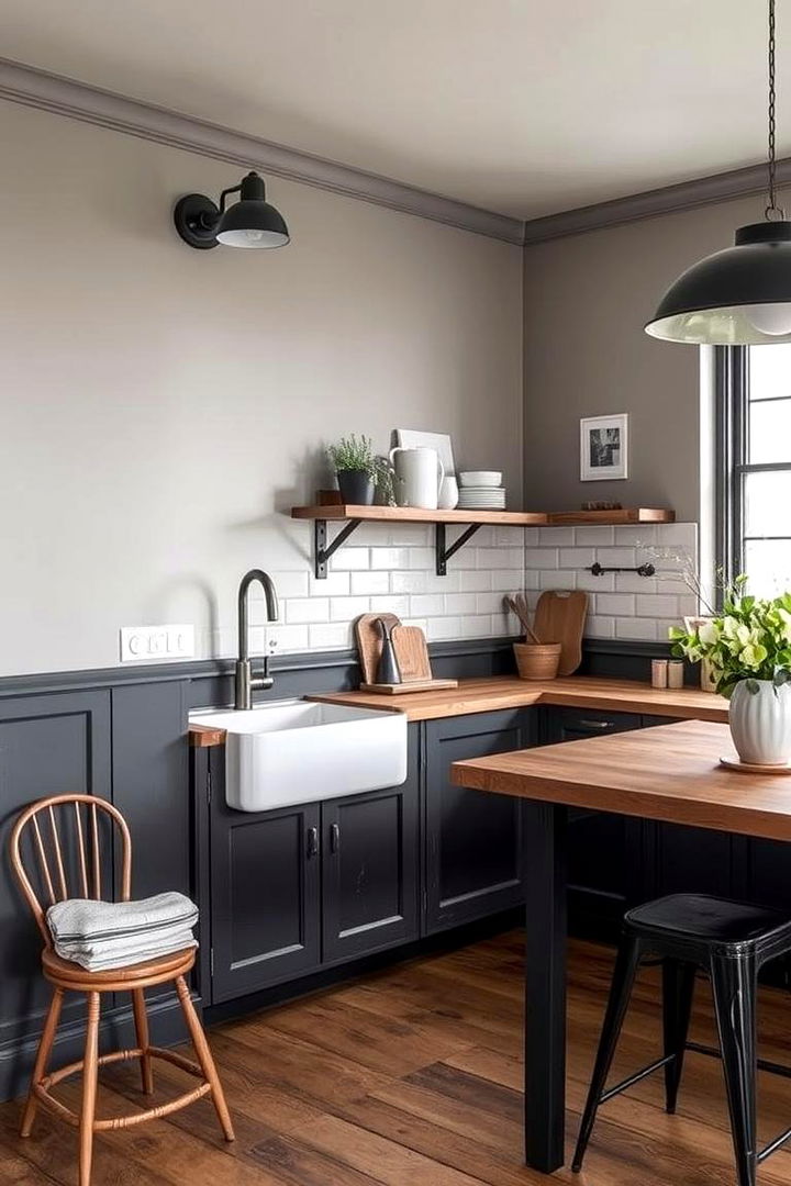 Chalked Finish Flair - 22 Kitchen Wainscoting Ideas