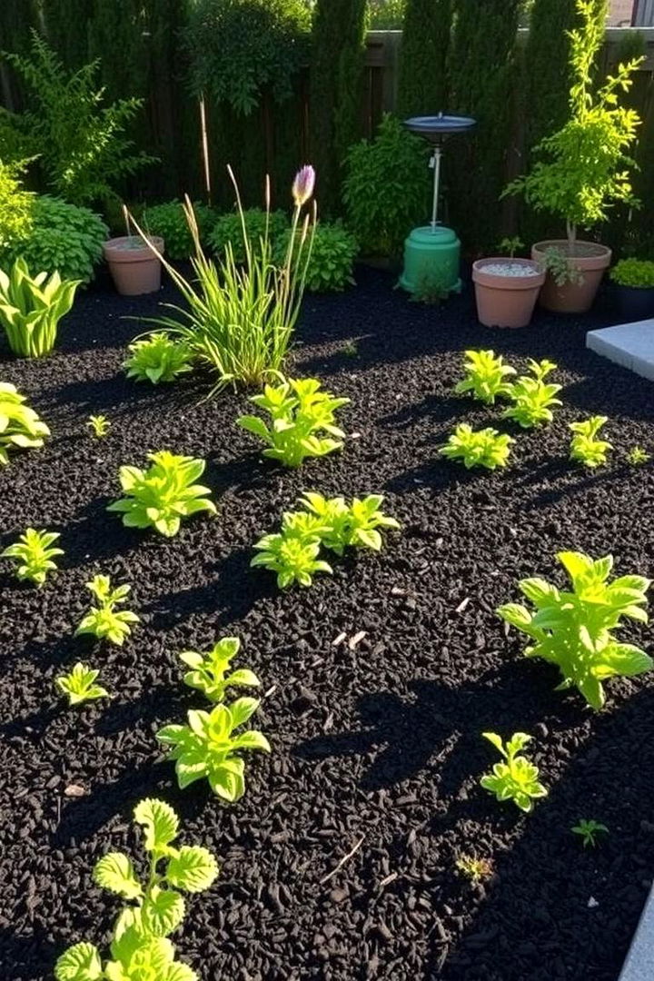 Championing Eco Conscious Mulching Practices - 22 Black Mulch Landscaping Ideas
