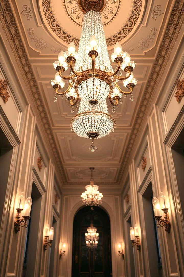 Chandelier Statement - 22 Hallway Lighting Ideas