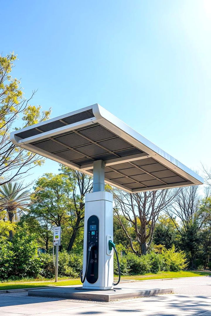 Charging Station with Solar Canopy - 22 charging station ideas