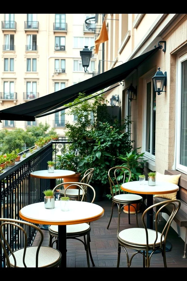 Charming Bistro Setting - 22 French Balcony Ideas