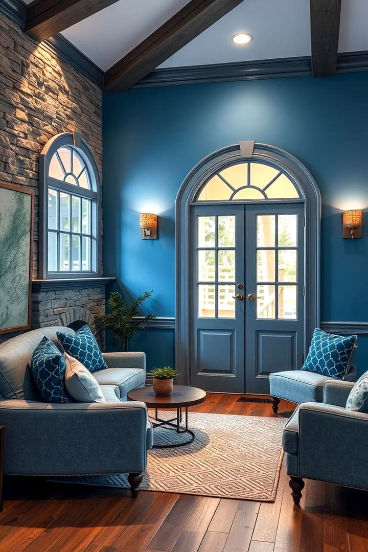 Charming Blue with Grey Trim - 22 blue exterior house paint ideas