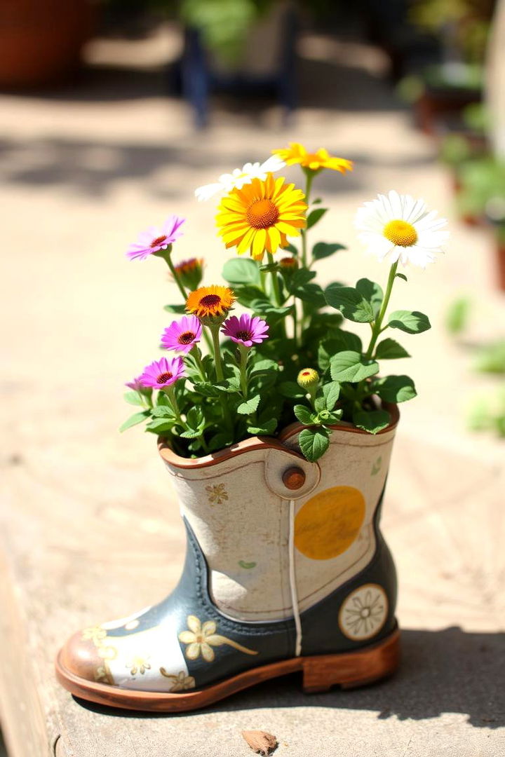 Charming Boot Planters - 22 Fairy Garden Container Ideas