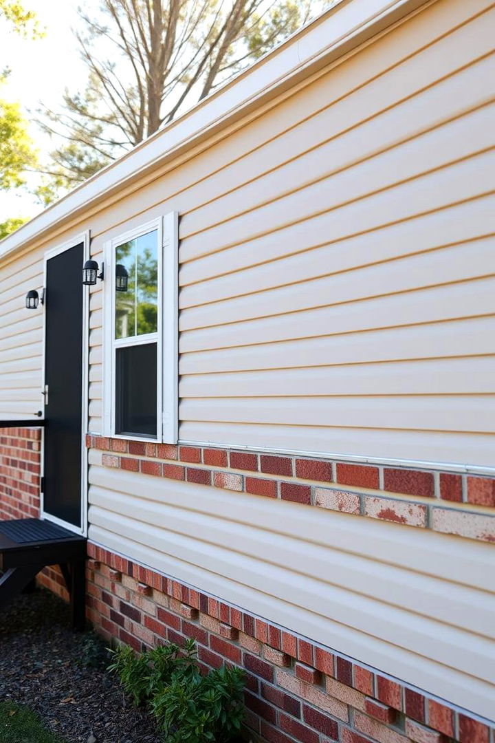 Charming Brick Veneer Appeal - 22 Mobile Home Siding Design Ideas