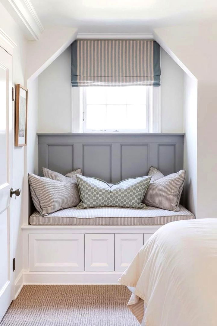 Charming Built In Bench - 22 Cape Cod Upstairs Bedroom Ideas