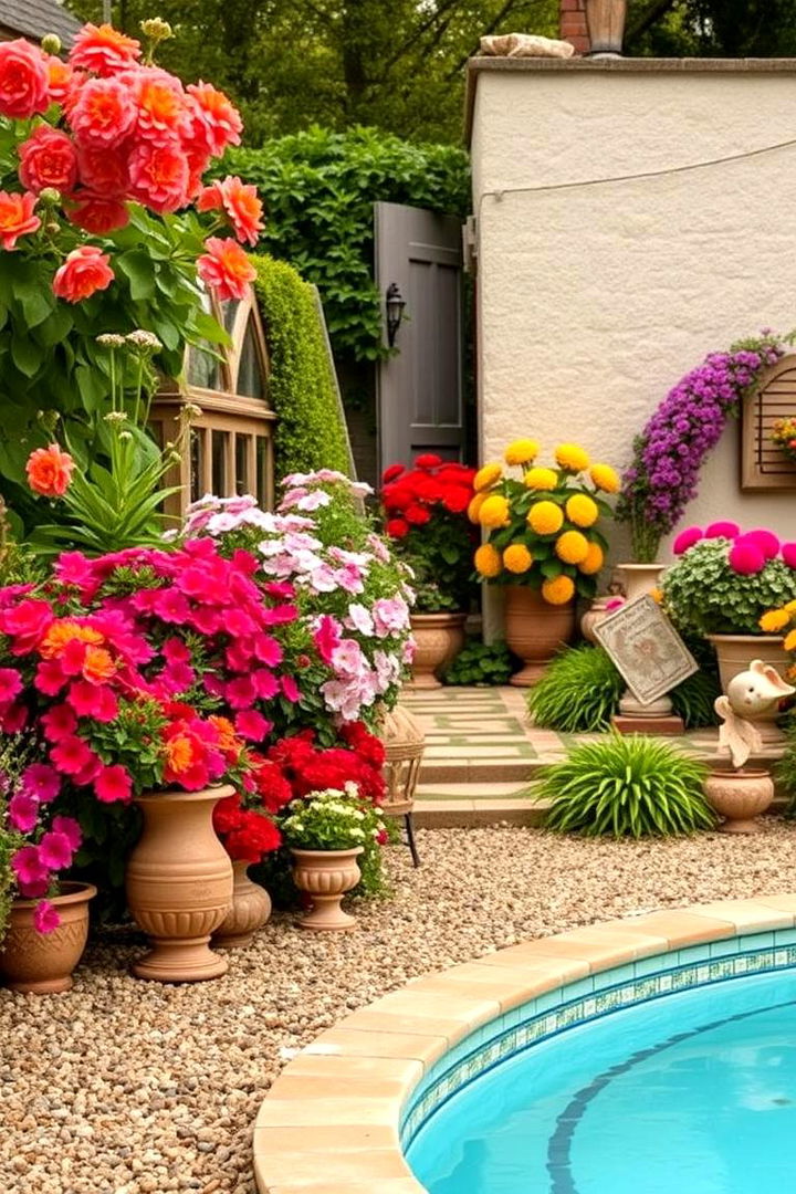 Charming Cottage Garden - 22 Pool Landscaping Ideas
