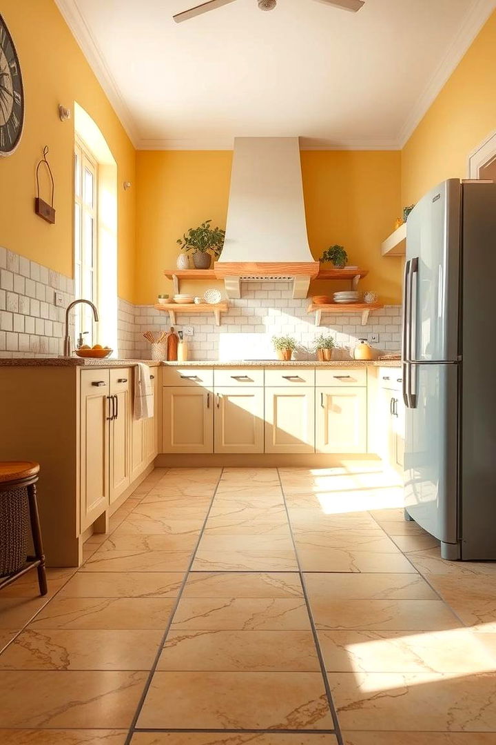 Charming Flooring Concepts - 22 Pale Yellow Kitchen Ideas