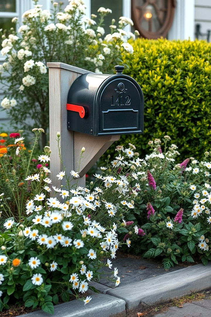 Charming Floral Accents - 22 Mailbox Landscaping Ideas