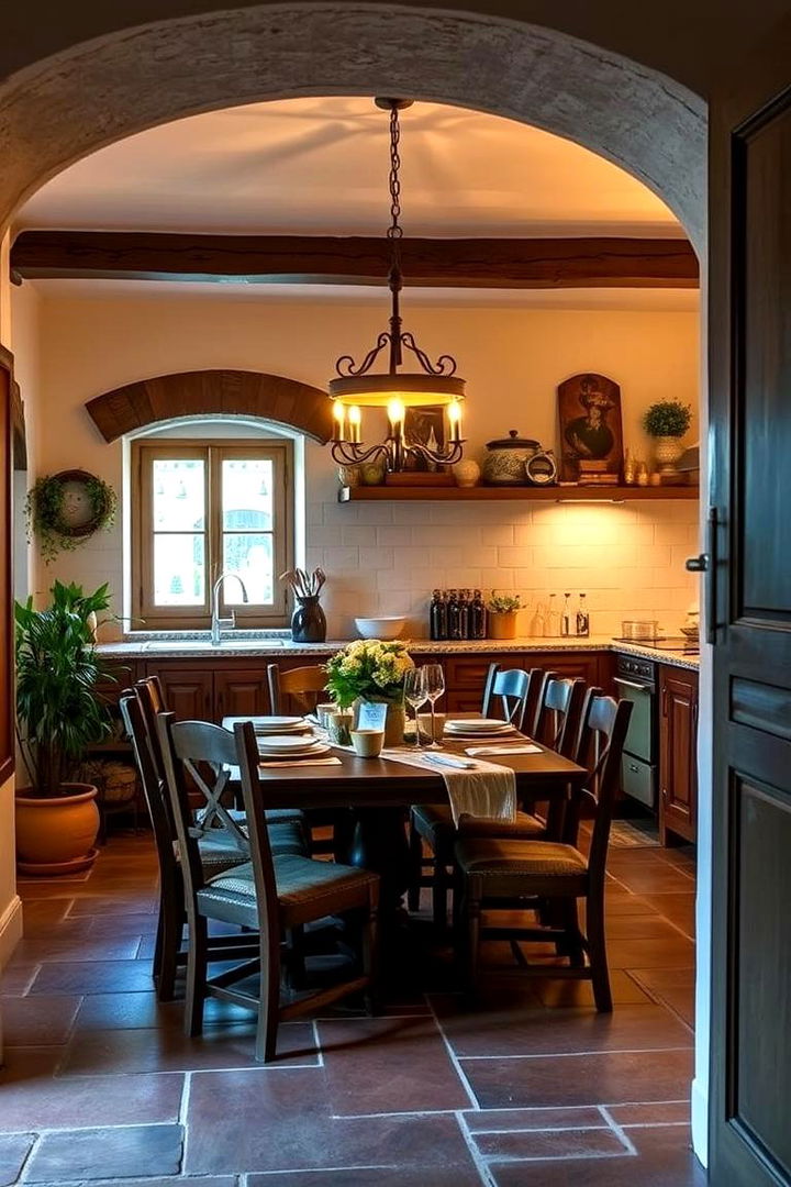 Charming Integrated Dining Areas - 22 Spanish Style Kitchen Ideas