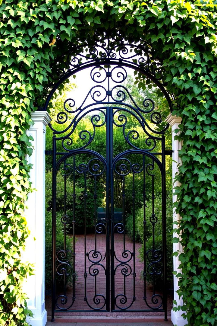 Charming Iron Gate Trellis - 22 Trellis Ideas