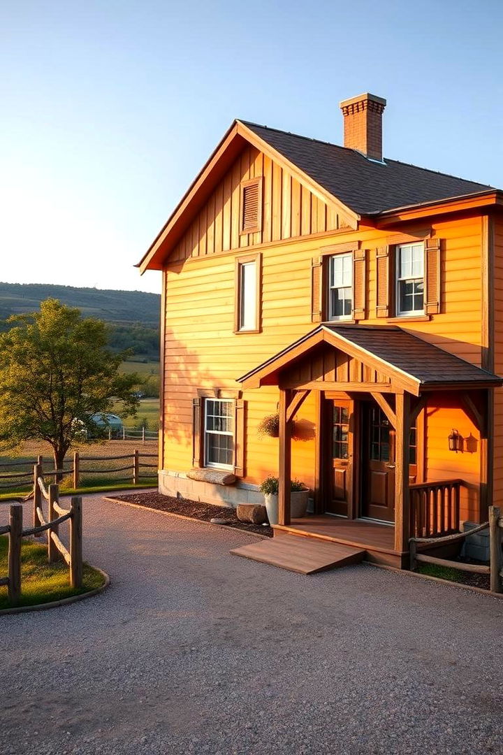 Charming Rural Orange Farmhouse Aesthetic - 22 Orange House Exterior Ideas