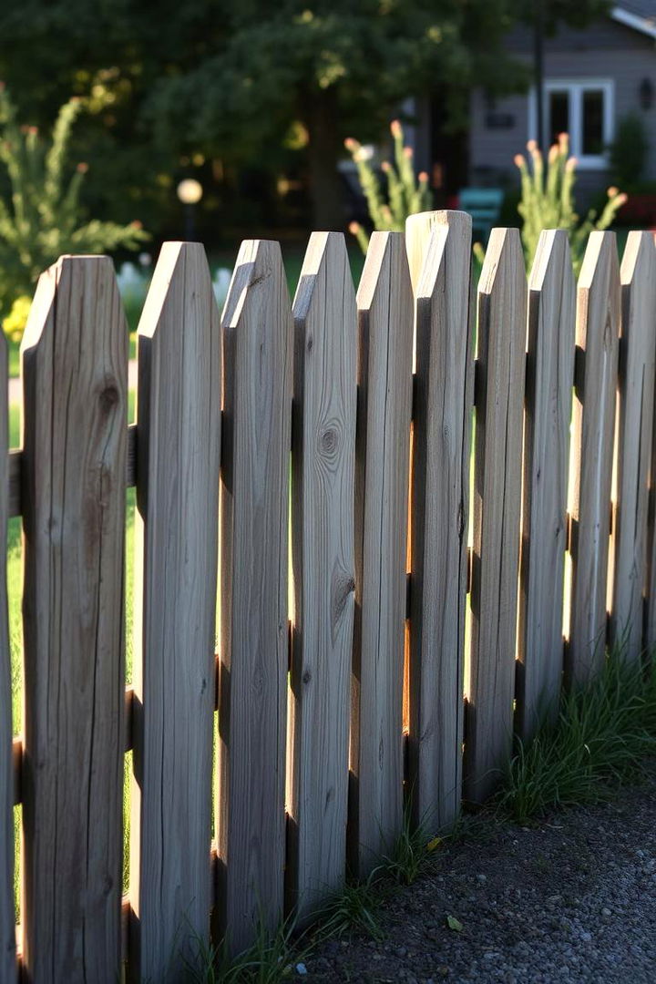 Charming Rustic Reclaimed Wood Fence - 22 Privacy Fence Ideas