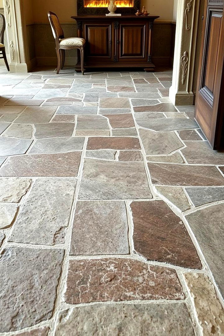 Charming Stone Flooring - 22 Tuscan Interior Design Ideas