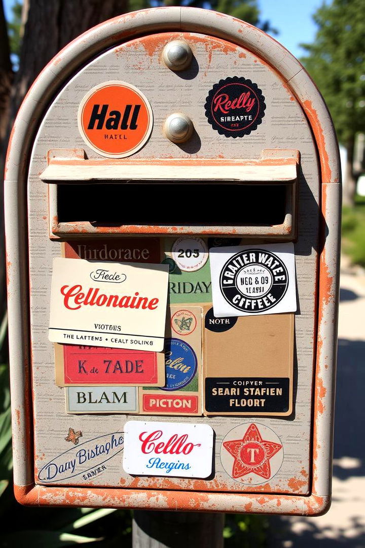Charming Vintage Stickers - 22 Mailbox Decor Ideas