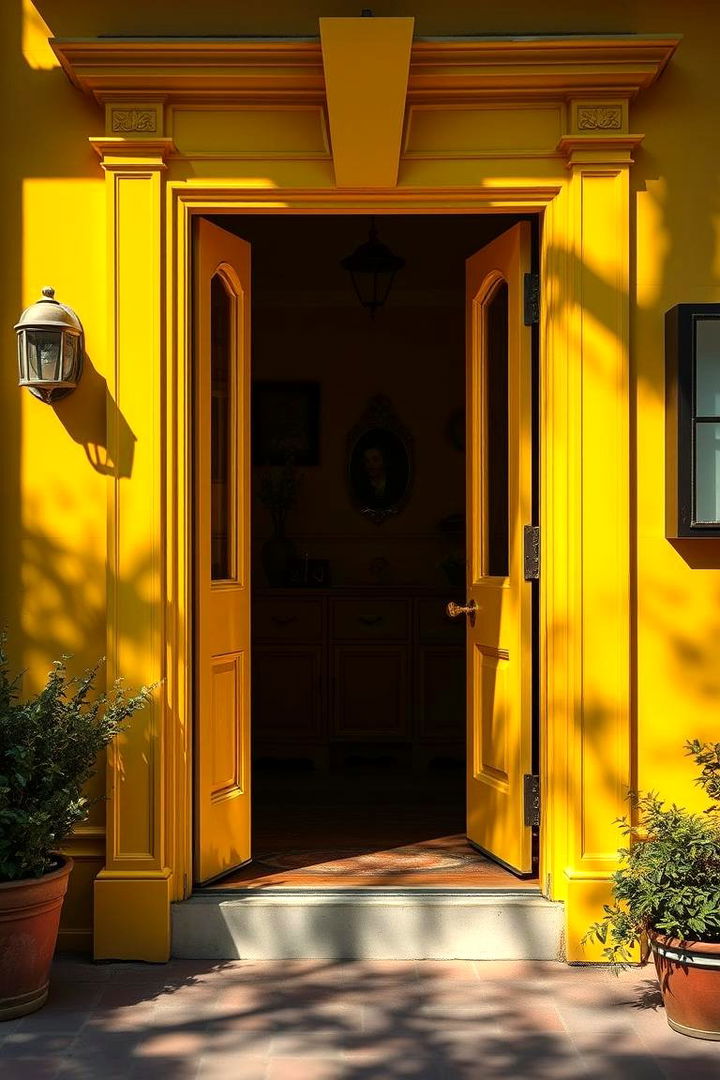 Cheerful Canary Yellow - 22 Mid Century Front Door Colors