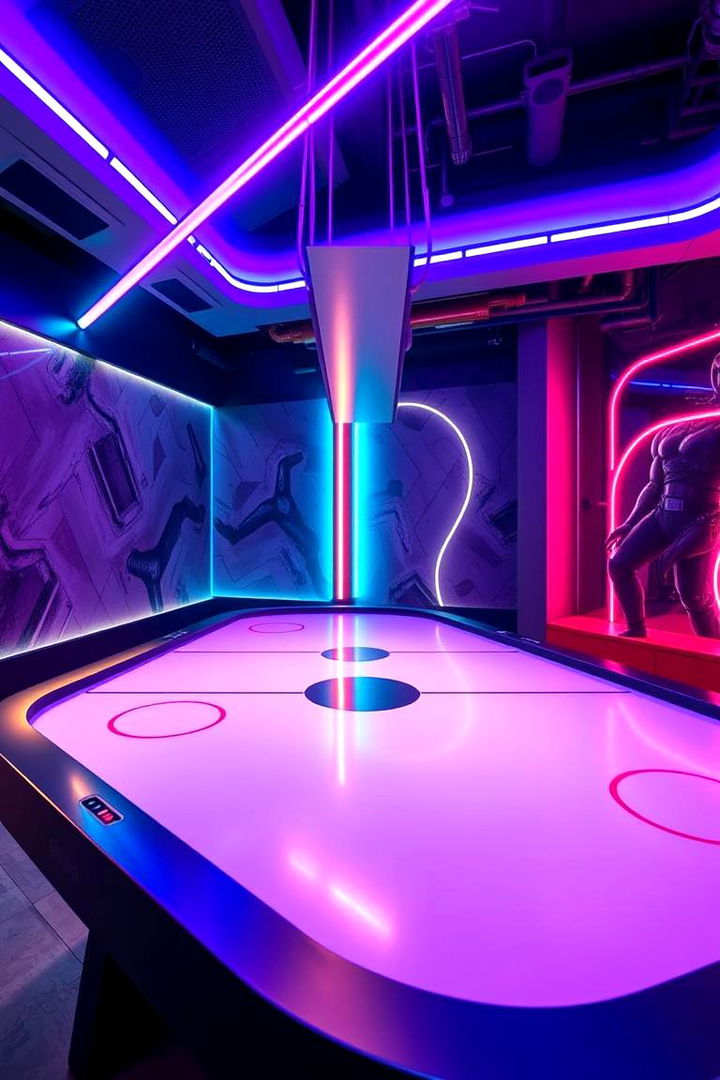 Chic Air Hockey Arena - 22 Luxury Game Room Ideas