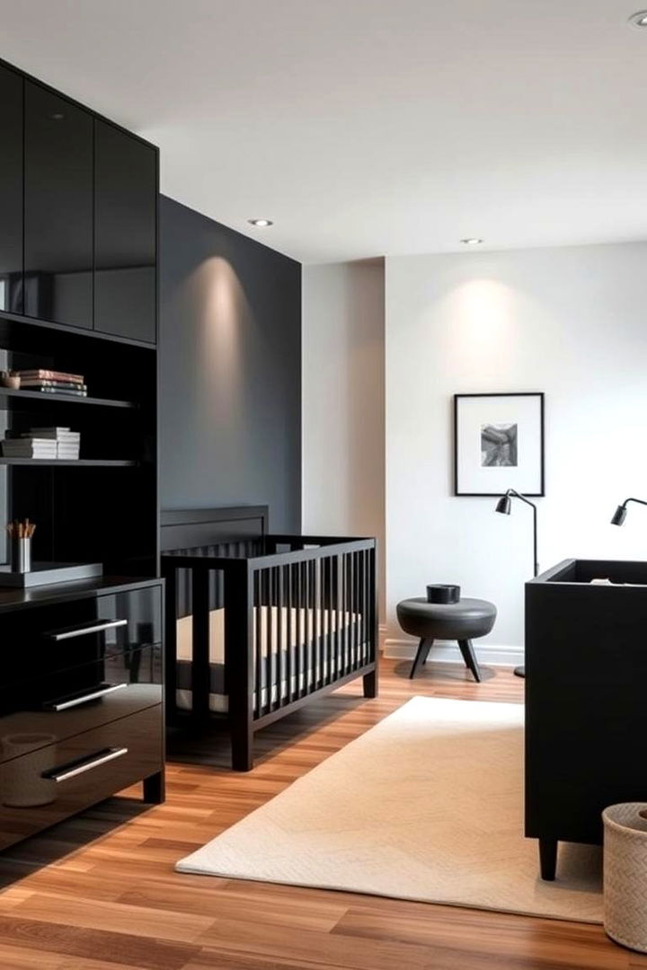 Chic Black Furniture - 22 Black Nursery Ideas