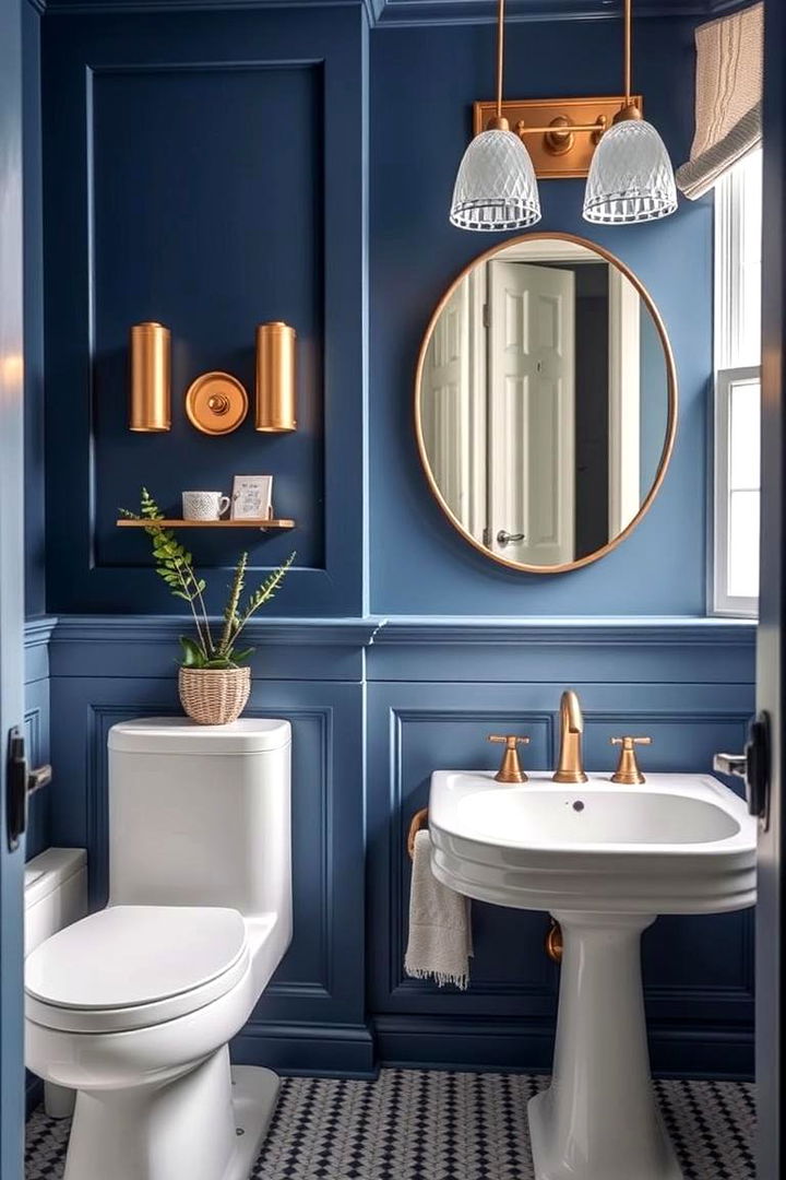 Chic Blue and Gold Ambiance - 22 Blue and Gold Bathroom Ideas