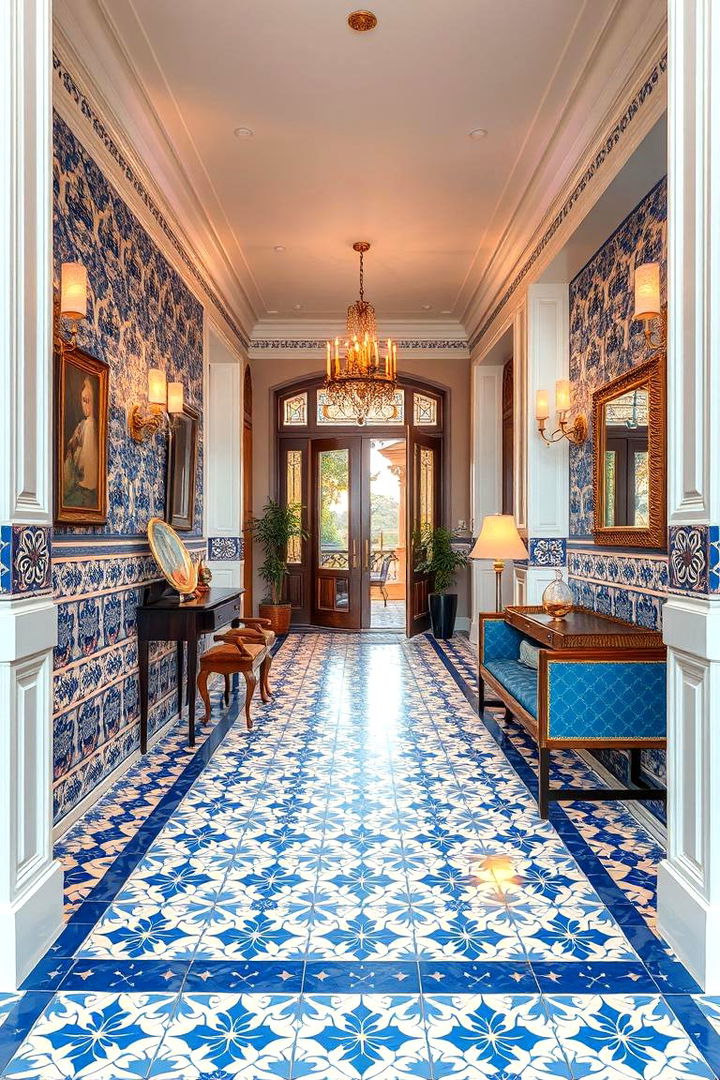 Chic Blue and White Entryways - 22 Blue and White Decor Ideas
