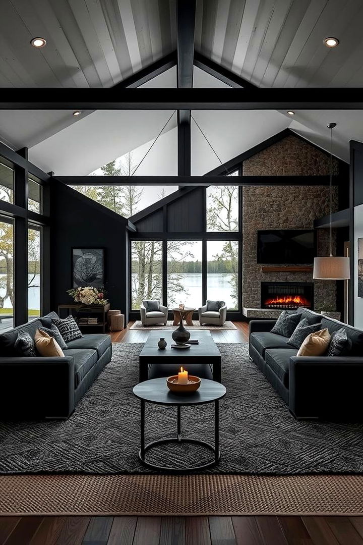 Chic Charcoal Edge - 22 Lake House Exterior Colors Ideas