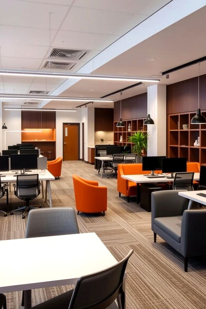 Chic Collaborative Zone - 22 basement office ideas