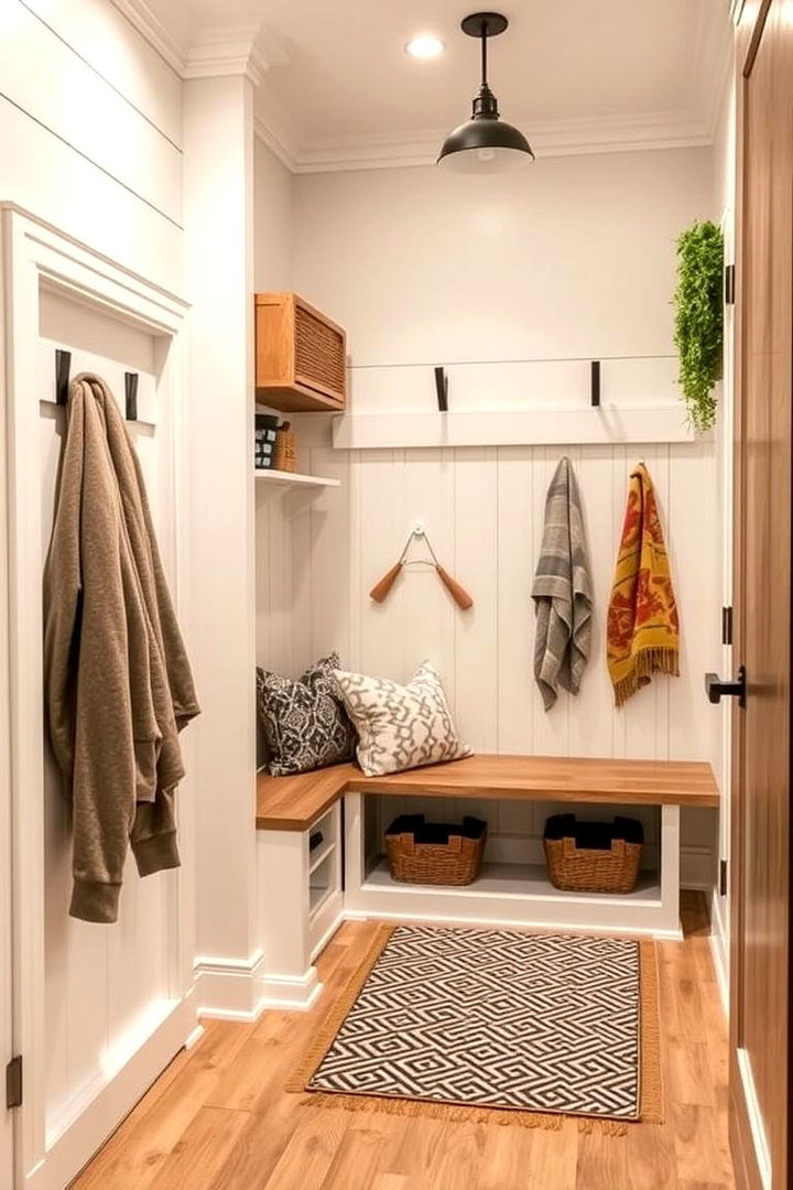 Chic Contemporary Touches - 22 Farmhouse Mudroom Ideas