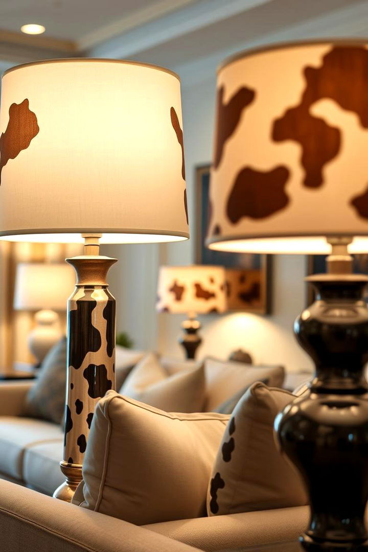 Chic Cow Print Lamps and Lighting Fixtures - 22 Cow Print Room Decor Ideas