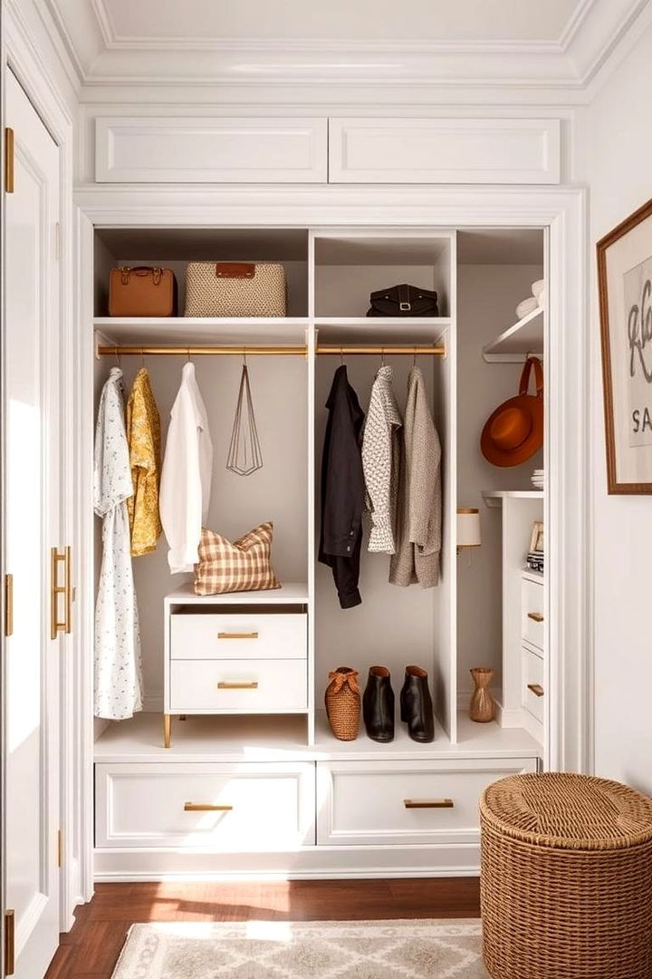 Chic Curated Detail Entry Closet - 22 Entry Closet Ideas