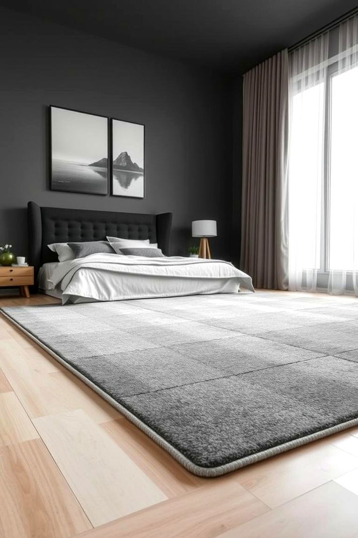 Chic Felt Rugs for a Contemporary Twist - 22 bedroom rug ideas