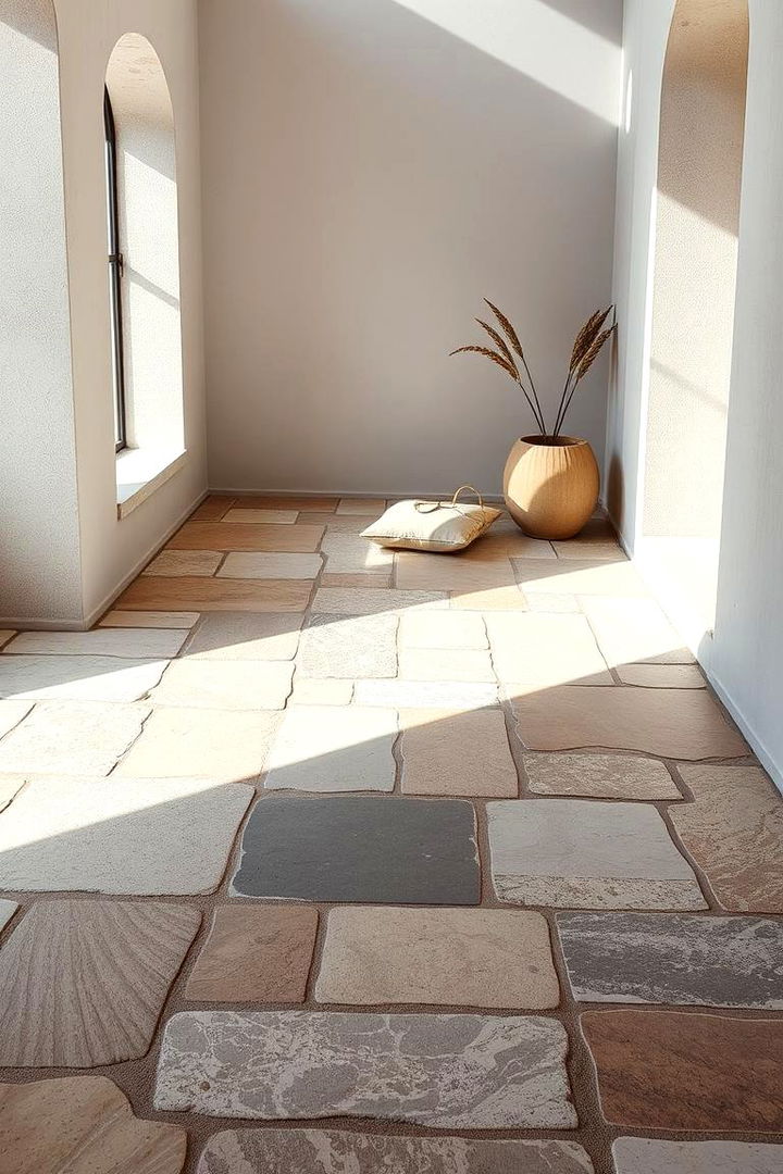 Chic Flagstone Flooring Feature - 22 Stone Porch Ideas