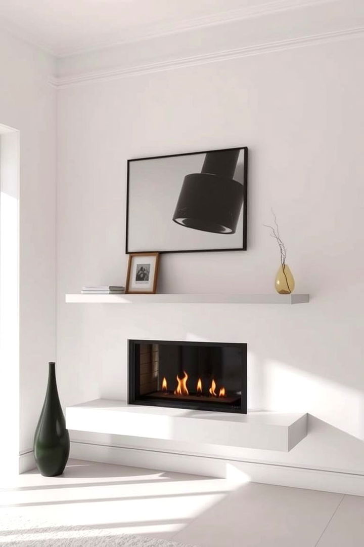 Chic Floating Mantel - 22 Living Room Fireplace Ideas