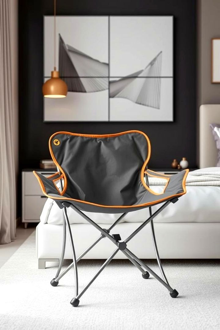 Chic Folding Chair for Small Spaces - 22 Bedroom Chair Ideas