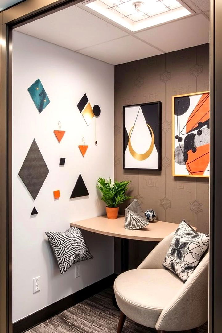 Chic Geometric Designs - 22 Cubicle Decor Ideas