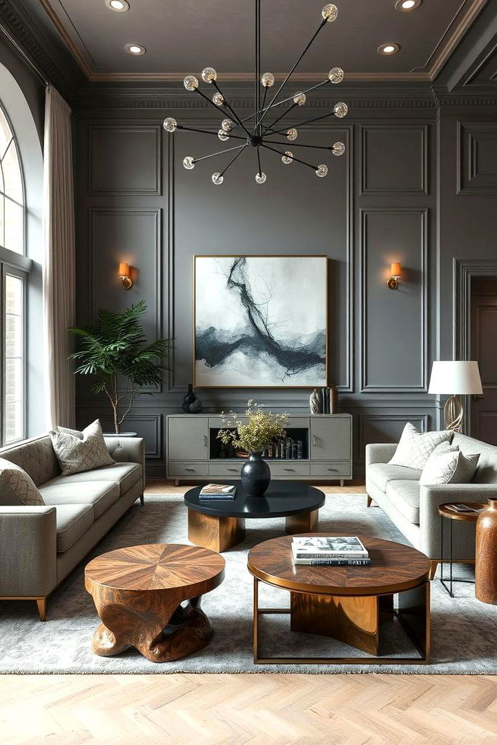 Chic Grey with Statement Furniture - 22 Grey Living Room Ideas