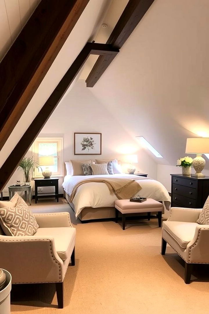 Chic Guest Suite Attic - 22 attic room ideas