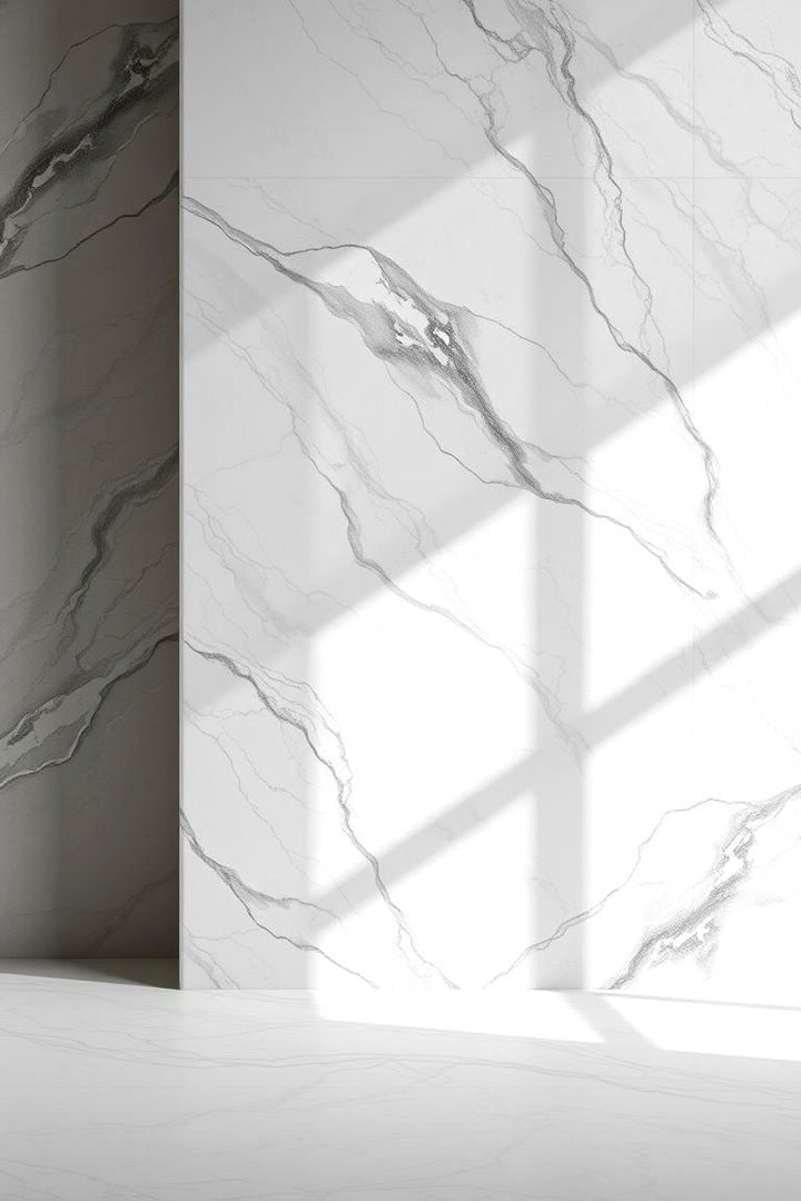 Chic Marble Accents - 22 Kitchen Accent Wall Ideas