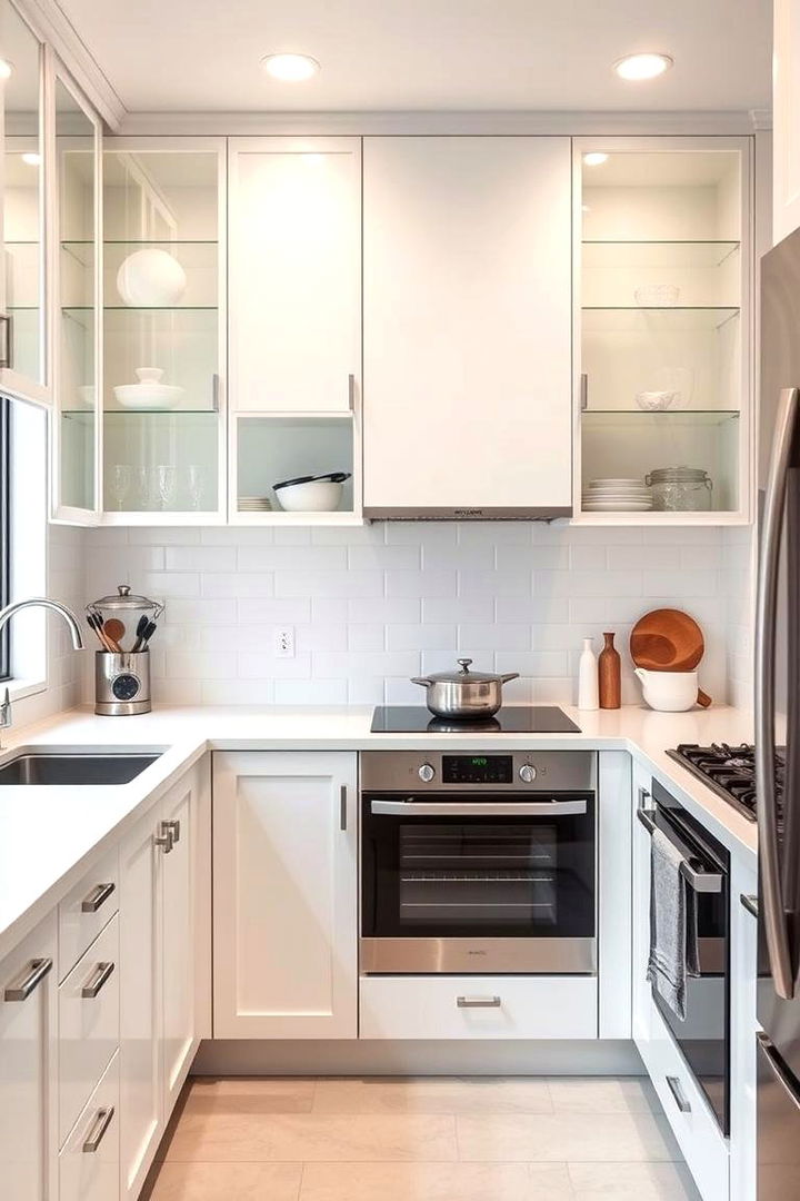 Chic Minimalistic Look - 22 Modern Style Glass Kitchen Cabinets