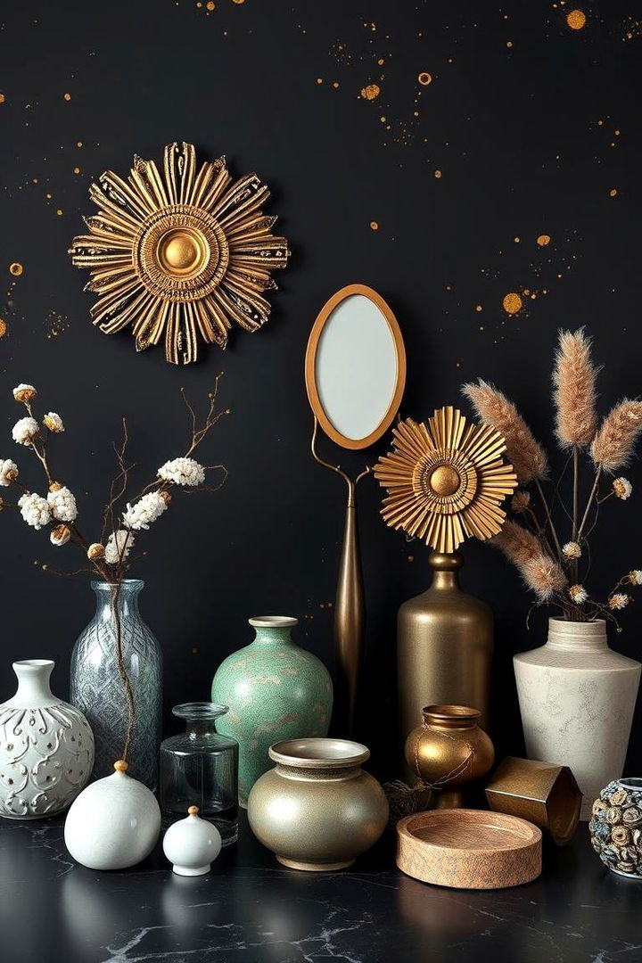 Chic Modern Rarities - 22 Black and Gold Centerpiece Ideas