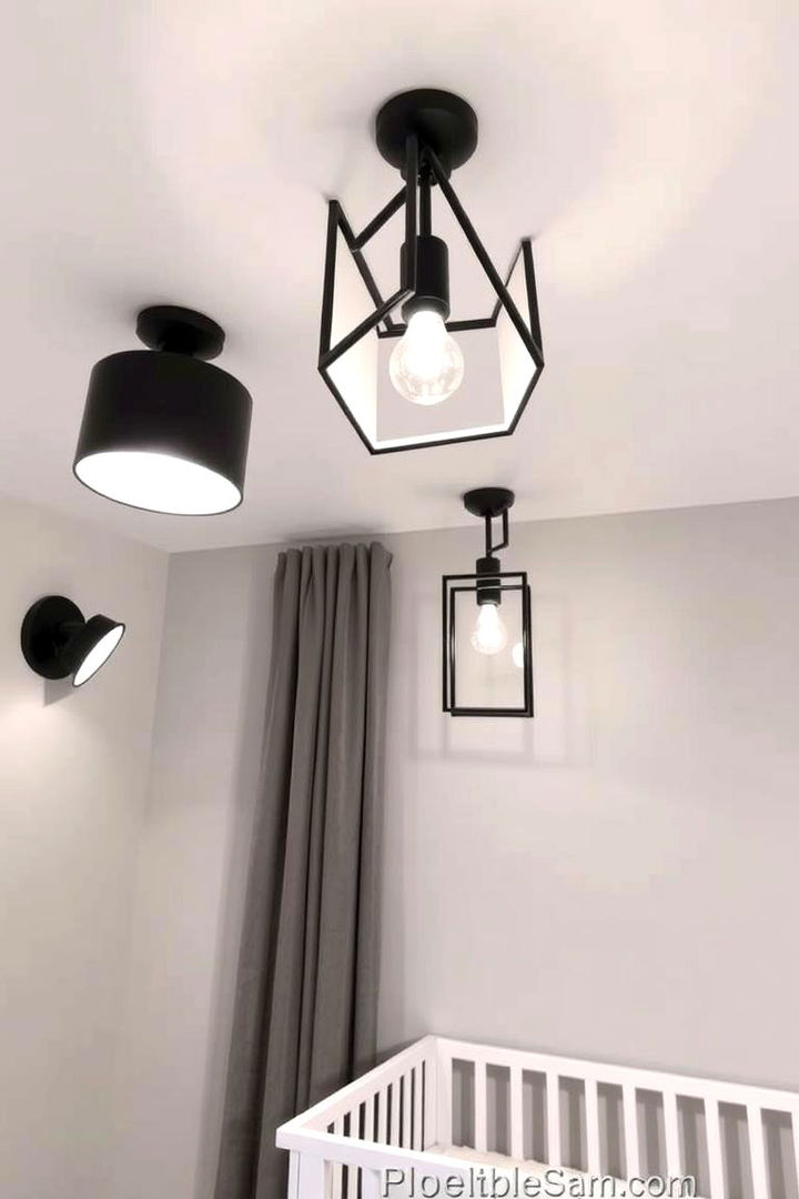 Chic Monochrome Lighting Fixtures - 22 Black and White Nursery Ideas