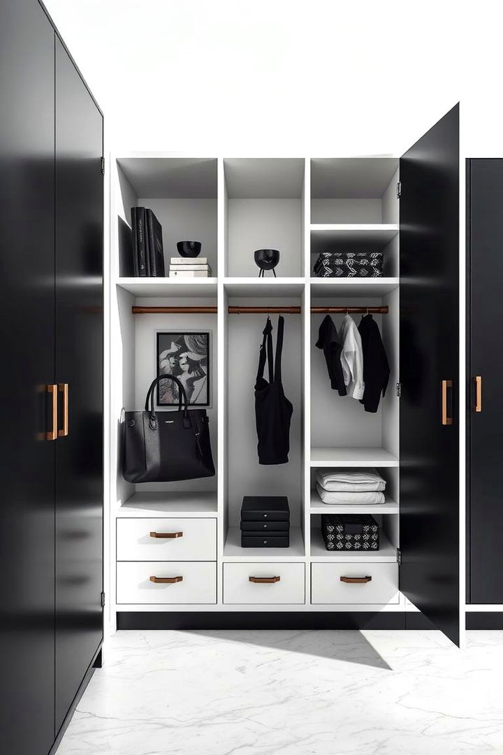Chic Monochrome Style - 22 Locker Decor Ideas