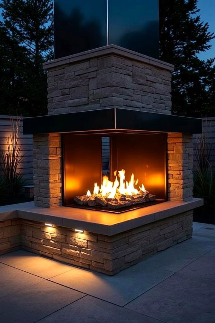 Chic Outdoor Fireplaces - 22 Outdoor Decor Ideas