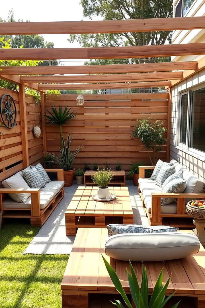 Chic Pallet Outdoor Lounge - 22 Pallet Furniture Ideas