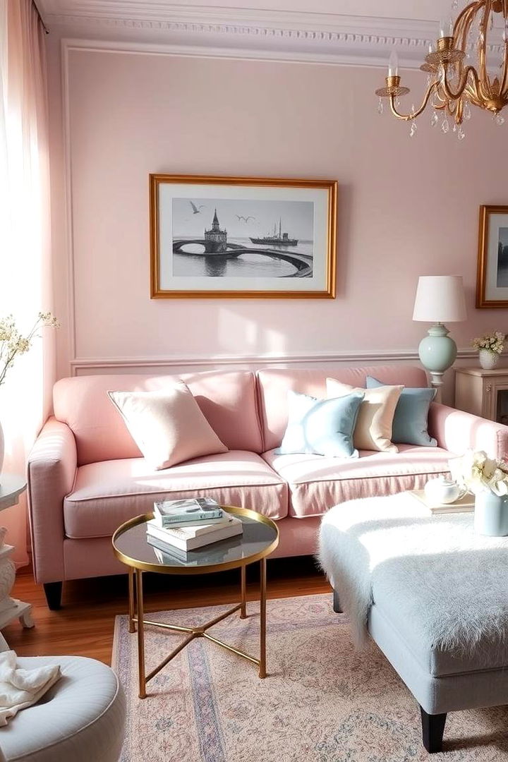Chic Pastel Paradise - 22 Pink Couch Living Room Ideas
