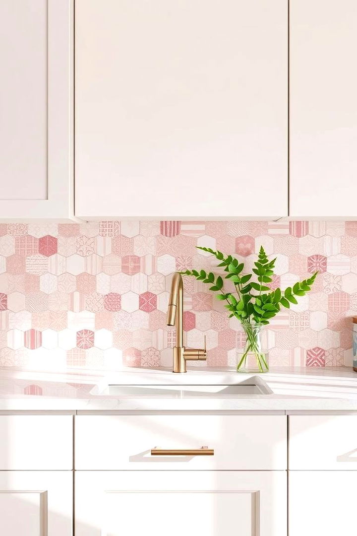 Chic Pink Backsplash - 22 Pink Kitchen Ideas