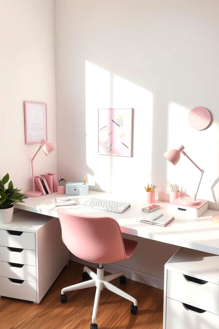 Chic Pink Desk Accessories - 22 Pink Gaming Setup Ideas
