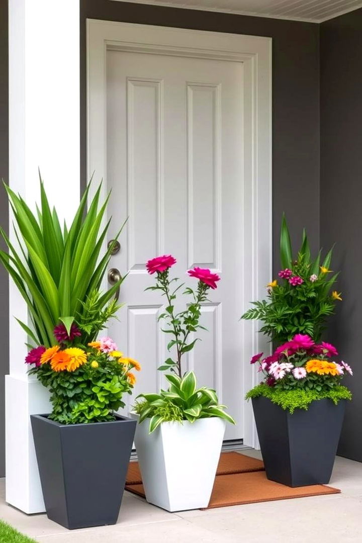 Chic Planter Arrangements - 22 Front Door Decor Ideas