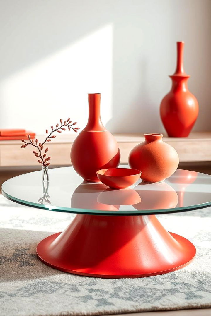 Chic Red Coffee Table Decor - 22 Red Living Room Ideas