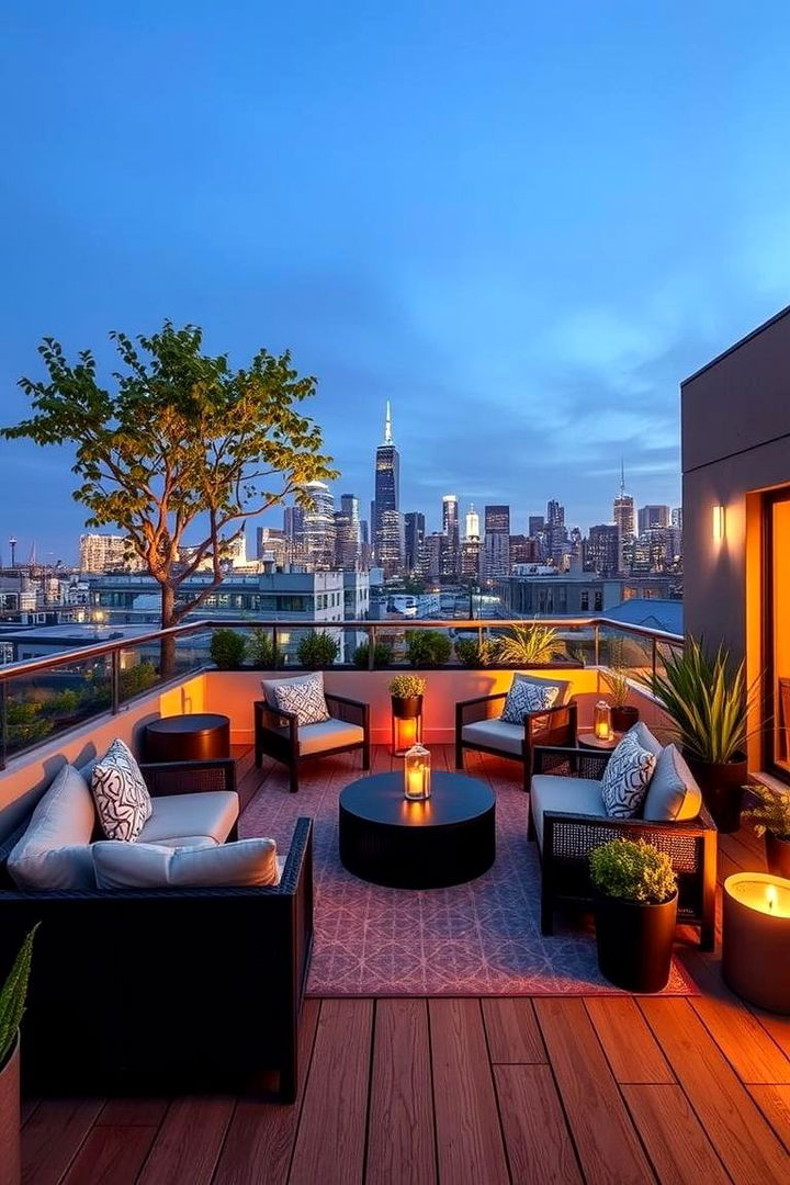 Chic Rooftop Oasis Deck - 22 Large Deck Ideas