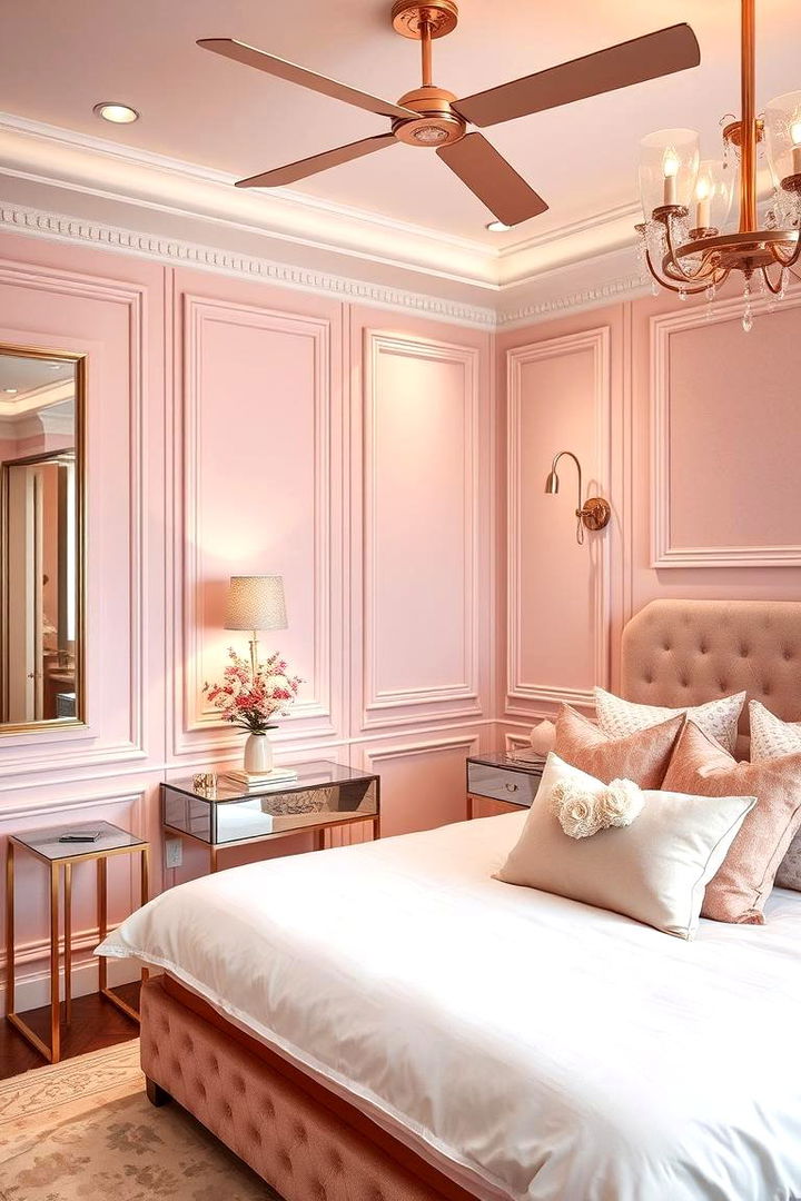 Chic Rose Gold Accents - 22 Pink Bedroom Ideas
